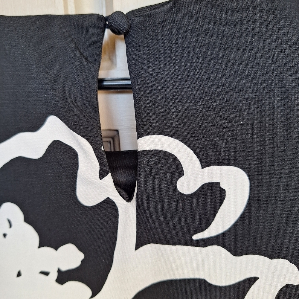 My Favorite Dress! Stuudio London Times Blk/Wht Sz12 Cap Sleeves Poly/Spandex - Picture 4 of 8